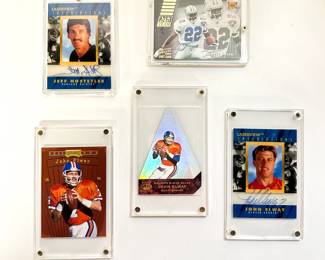 Lot 75 | (5) Signed John Elway + More Laserview Football Cards
