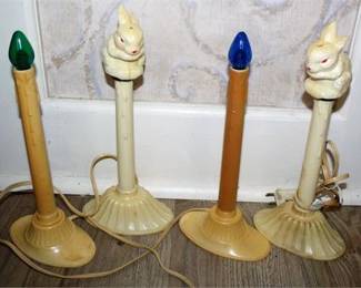 Lot 048   2 Bid(s)
4 VTG candle lights rabbits