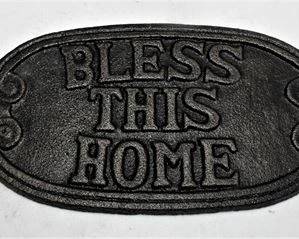 Lot 092   3 Bid(s)
Cast Iron Bless This Home Plaque