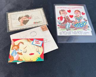 Vintage and antique Valentines cards, oldest is 1909