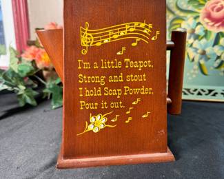 I'm a little teapot wooden teapot 8"H