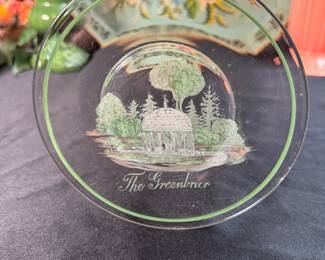 Hand-painted Greenbrier Spring House dessert plate 6"
