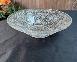 Federal Glass Heritage clear 10" large fruit bowl