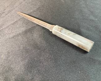 Marble and stainless steel letter opener 