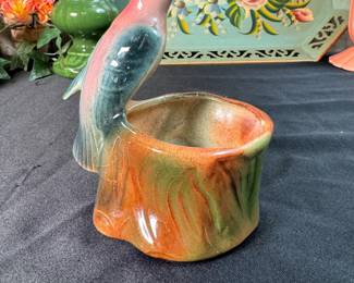 Ceramic bird planter (likely Royal Copely) 6"H