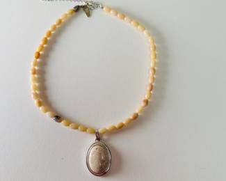 Jewelry Lot #3 Vitnage NY & Company beaded necklace with pendant 16"