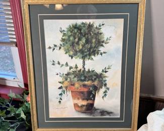 Large topiary planter print by Annie LaPoint 20" x 16"