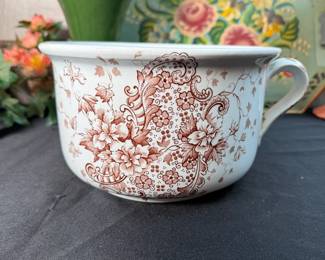 C.H.W. & Sons Hanley England Cannes transferware pot 5"H x 10"W