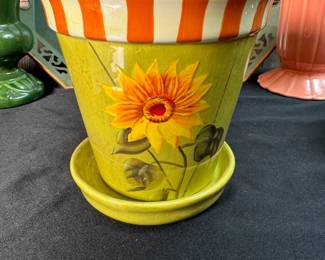Planter with sunflower by Day Spring 5"H x 4"W