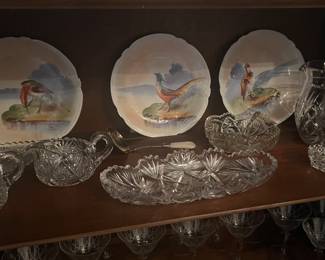  Crystal glass, decorative plates