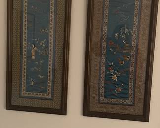 Asian cloth framed