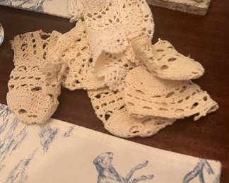 Doilies and glass covers