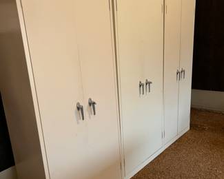 3 Metal Cabinets/shelves