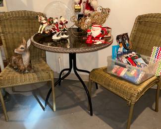 Outdoor chairs and tables