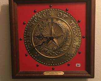 State of Texas clock