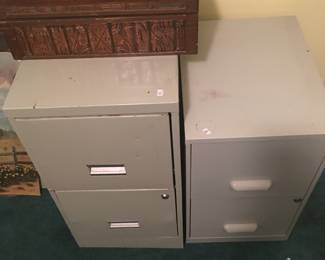 File cabinets, wooden box