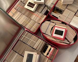 Several containers of vintage slides 