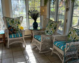 Antique wicker chairs