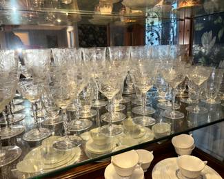 Large set of Fostoria Crystal