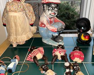 Antique Black Americana Chalkware Figure