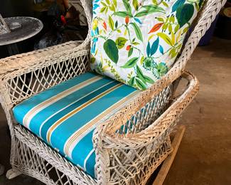 Antique wicker rocker