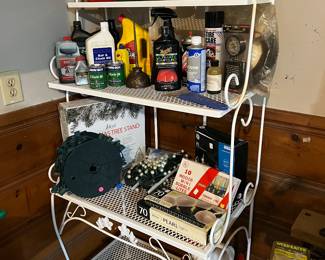 Yard/Auto supplies/Vintage wrought iron shelf