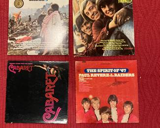 Record Albums - Woodstock 3 Album Set, Paul Revere & The Raiders Spirit of 67, Cabaret Original Soundtrack 
