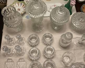 Candy Dishes, Waterford Crystal candle votives, Candlesticks, vases etc 