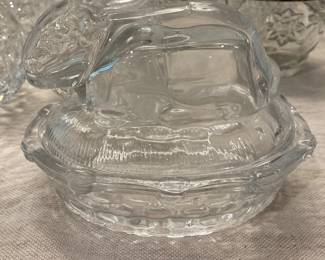 Glass Bunny - Opens for storing candy 