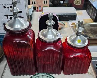RUBY RED CANISTER SET