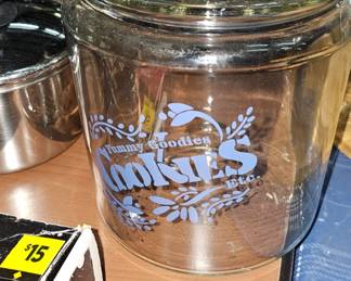 GLASS COOKIE JAR