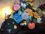 Bouquets of hand-made metal flowers--AMAZING!