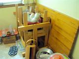Butcher block table & chair set