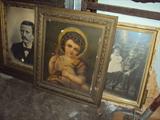 Old framed photos & paintings