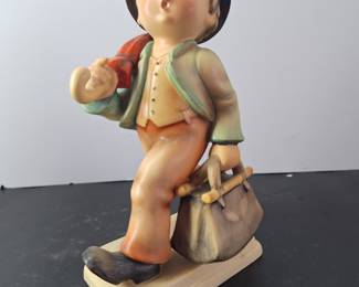 7.5" "Merry Wanderer" Goebel Hummel Figurine - Marked Crown - U.S. Zone