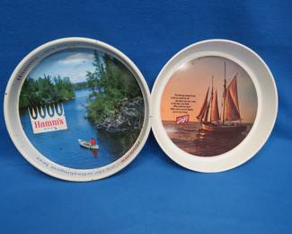 Lot 181. Plastic Schlitz and Metal Hamm's Serving Trays