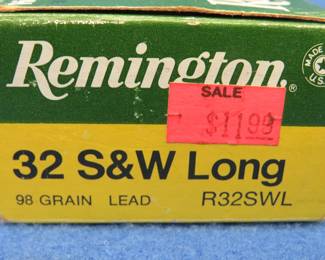 Lot 235. Six 32 S&W rounds and 50 empty 32 S&W long casings
