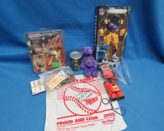 Lot 283. Signed 2002 Homer Hanky, Randy Moss Bear, Sealed 1992 Topps Cards, and More