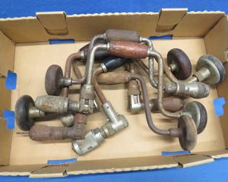 Lot 221. Six Vintage Hand Drills