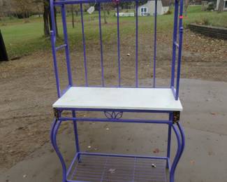 Lot 412. 36"x17"x72" Metal Baker's Rack or Plant Stand