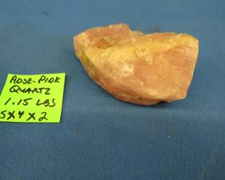 Lot 334. Over 1 lb. piece of rose-pink quartz