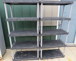 Lot 451. Pair of Rubbermaid shelves