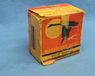 Lot 423. Vintage box of paper-hull 12-gauge shells, box is in poor condition