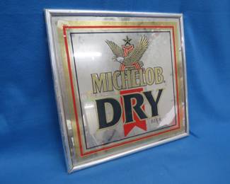 Lot 387. 18" x 18" Michelob Dry Mirror