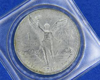 Lot 168. 1982 Mexico Libertad 1 Oz Silver Coin