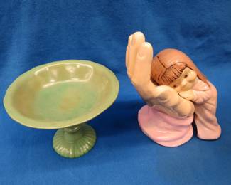 Lot 331. Red Wing dish with other ceramics and collectibles