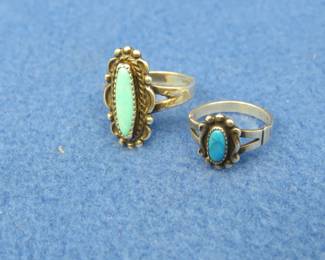 Lot 459. Two sterling silver rings