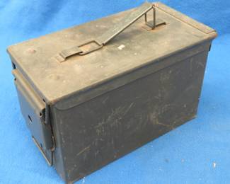 Lot 116. Metal ammo box