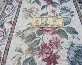 Lot 437. $10 bill and a Lazy Boy matching couch and loveseat in very good condition.