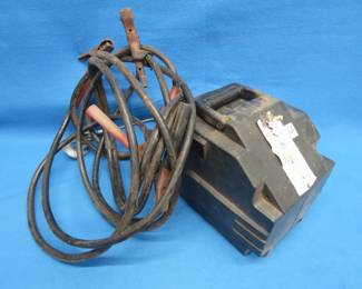 Lot 135. Untested Portable Winch and Jumper Cables